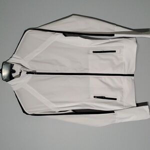 Kyodan top women's size xs blue black zippered lightweight sweat jacket